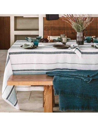 Portofino washed linen tablecloth - 3 colors - Haomy Paris Déstockage Promo