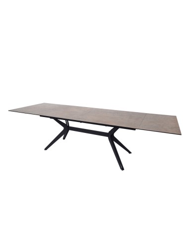 Yorke extendable ceramic table Rust gray - Home Beddings and Curtains Comparez et commandez 