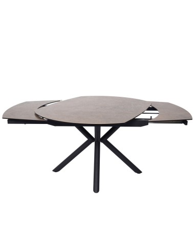 Conway rotating extendable ceramic table Rust gray - Home Beddings & Curtains le des métaux précieux